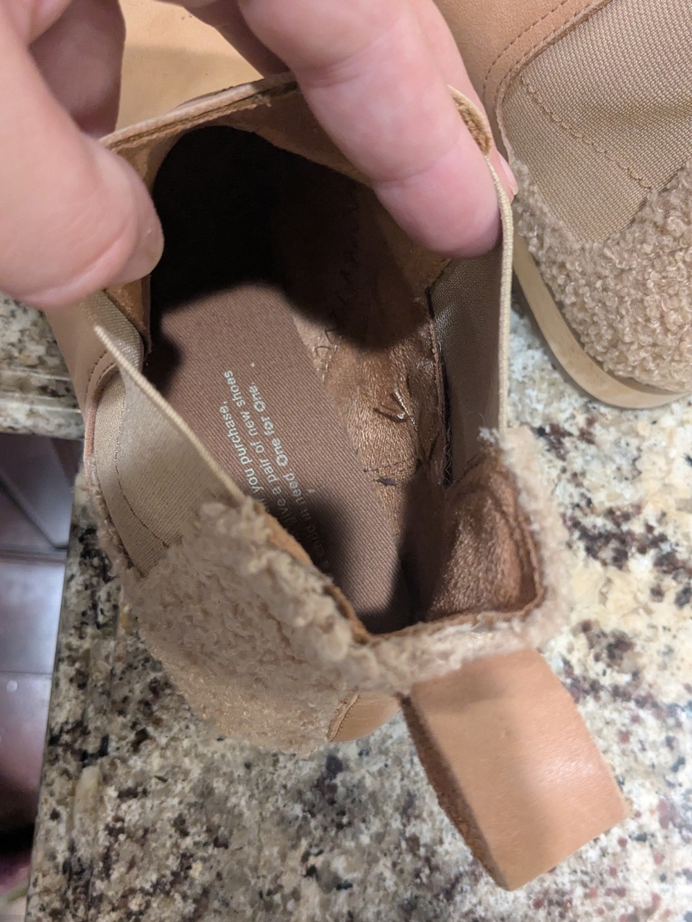 Toms Tan Chelsea Ankle Booties - Slip-On Leather Booties - Picture 6 of 7